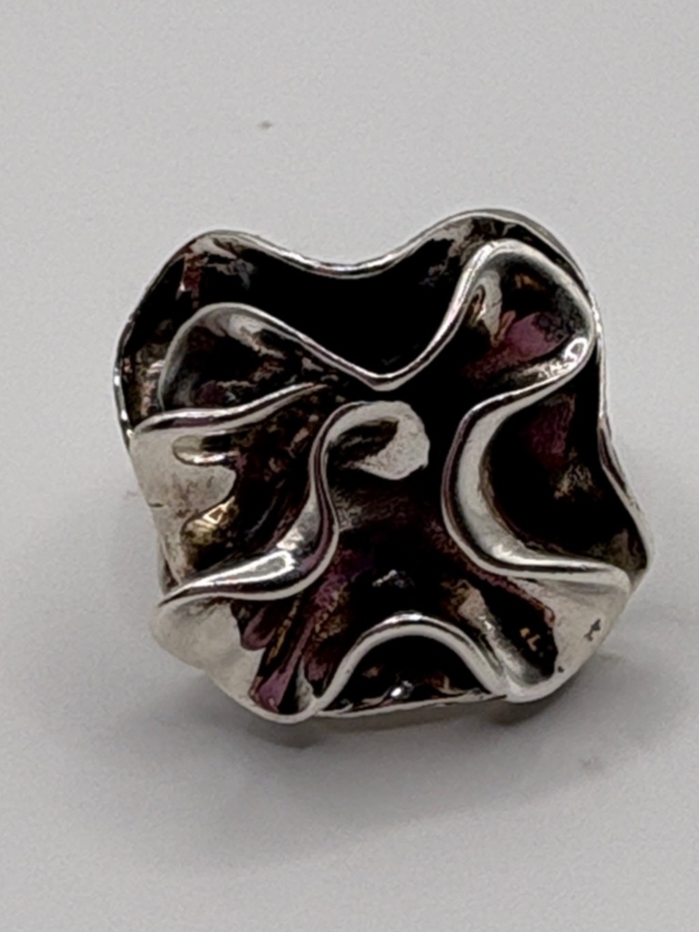 Silpada Sculpted Sterling Silver Organic Wave Ring 925 Size 7